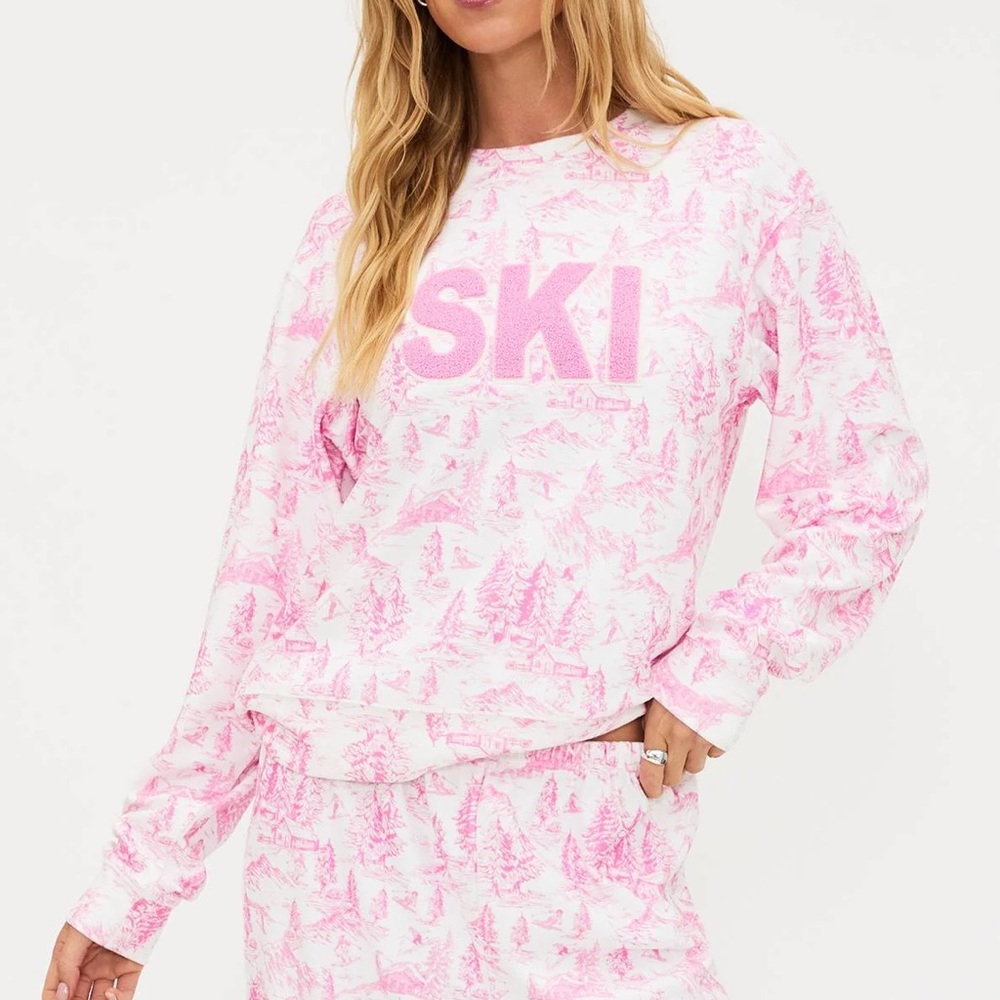 Beach Riot Pink Crew Neck Sweater